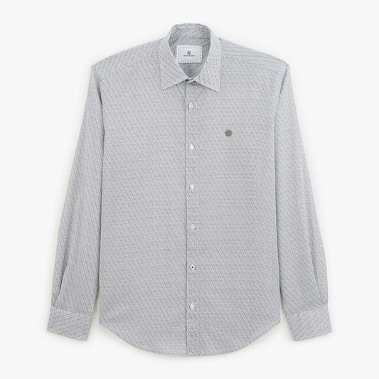 Camisa estampada azul índigo