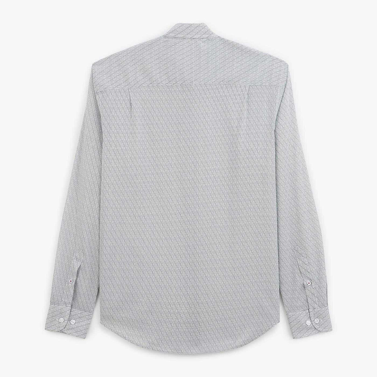 Camisa estampada azul índigo