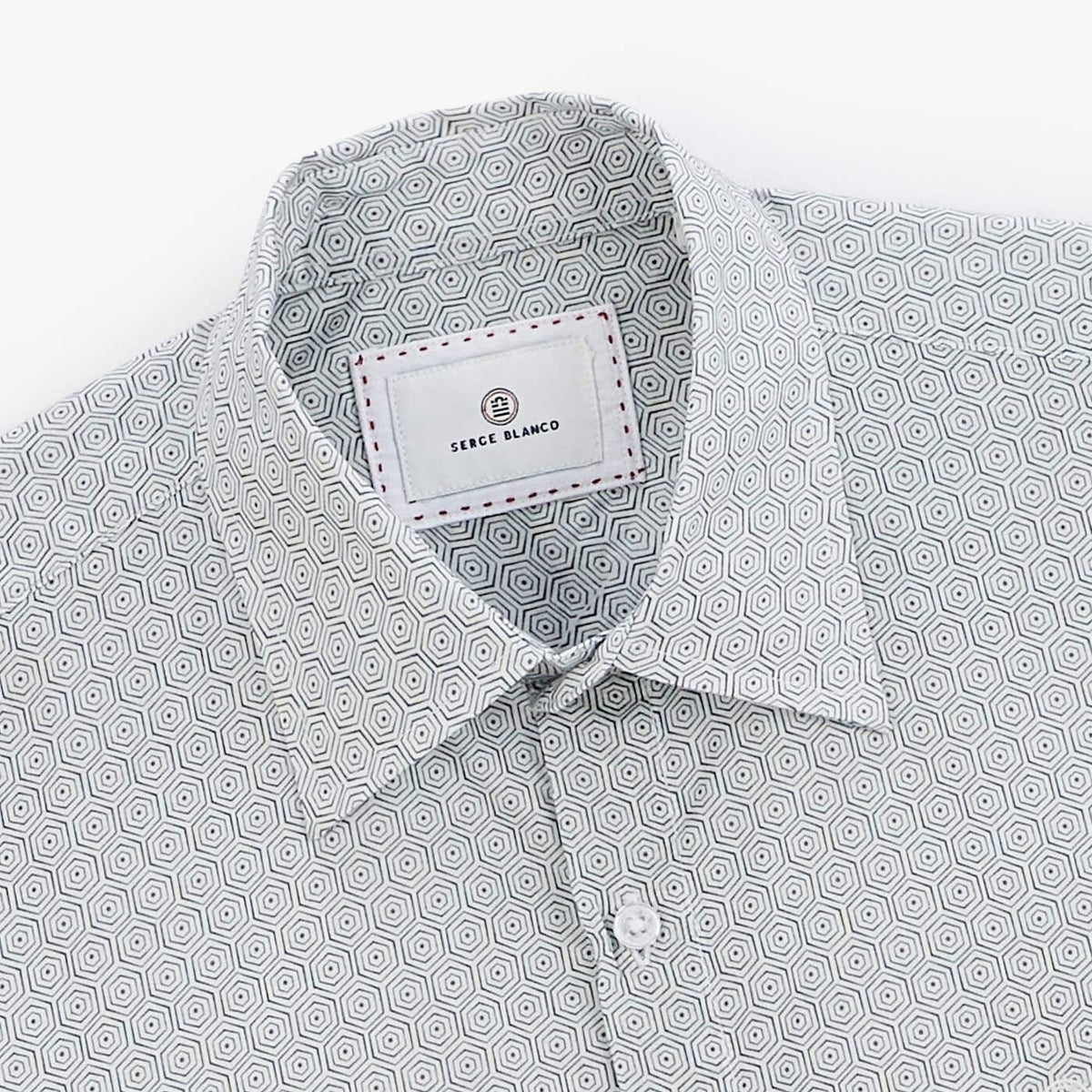 Camisa estampada azul índigo