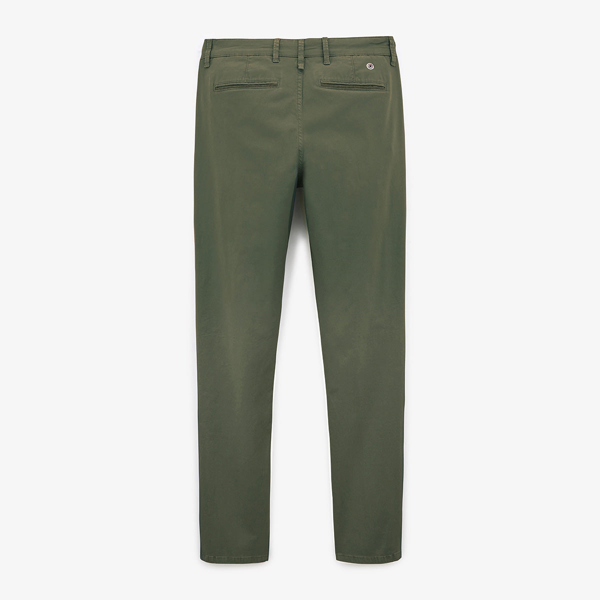 Chino 702 corte recto cómodo verde militar de algodón para hombre sarga blanco