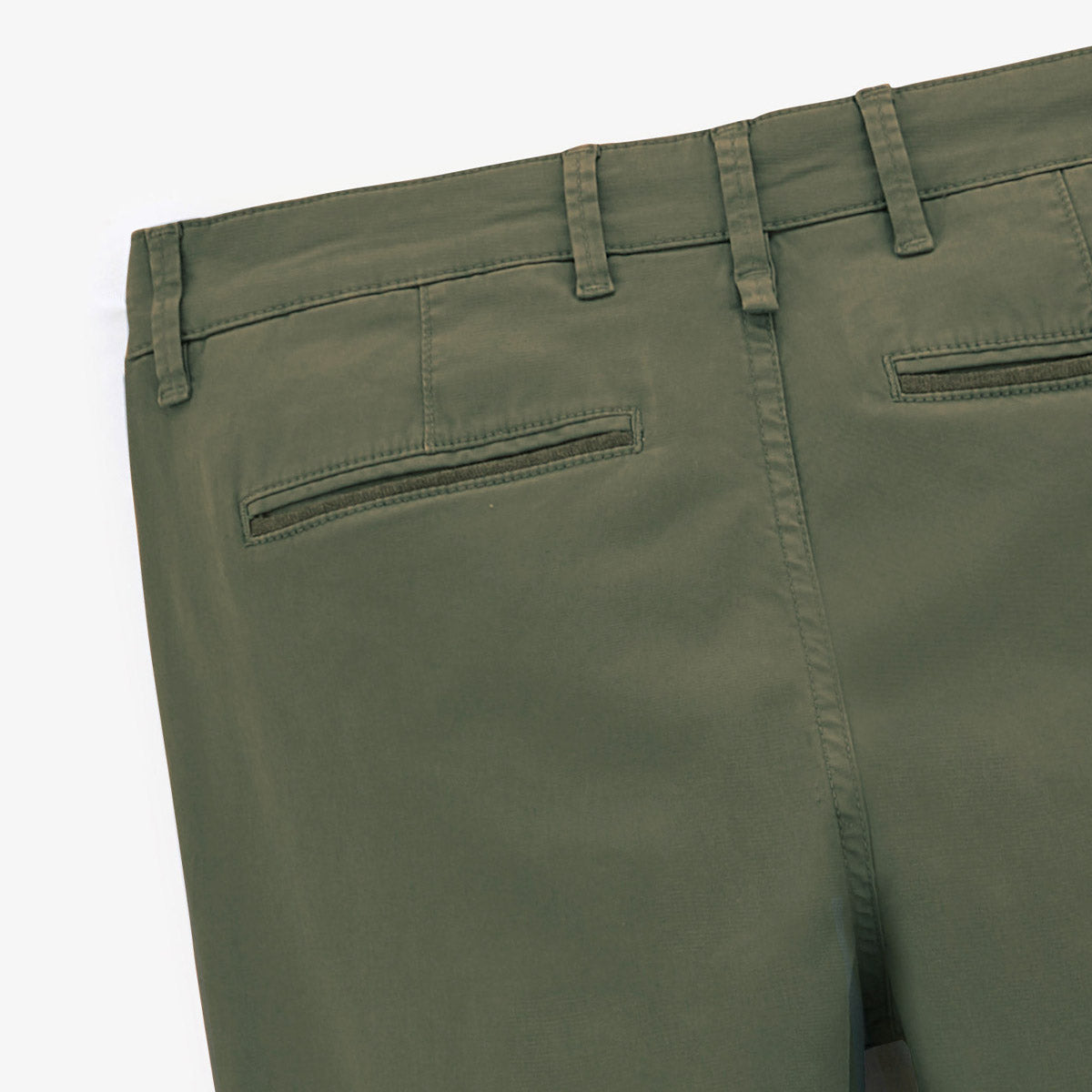 Chino 702 corte recto cómodo verde militar de algodón para hombre sarga blanco