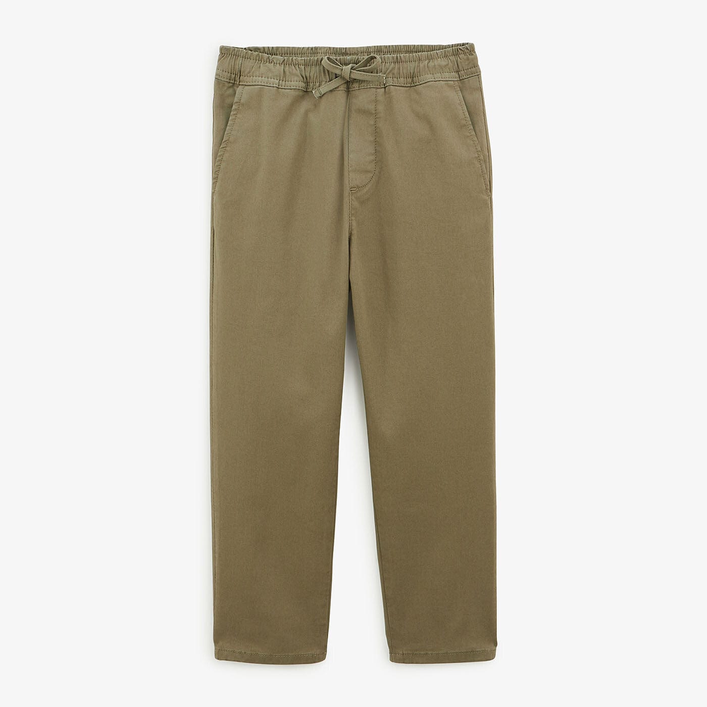 Chino 734 Junior con cintura elástica verde militar