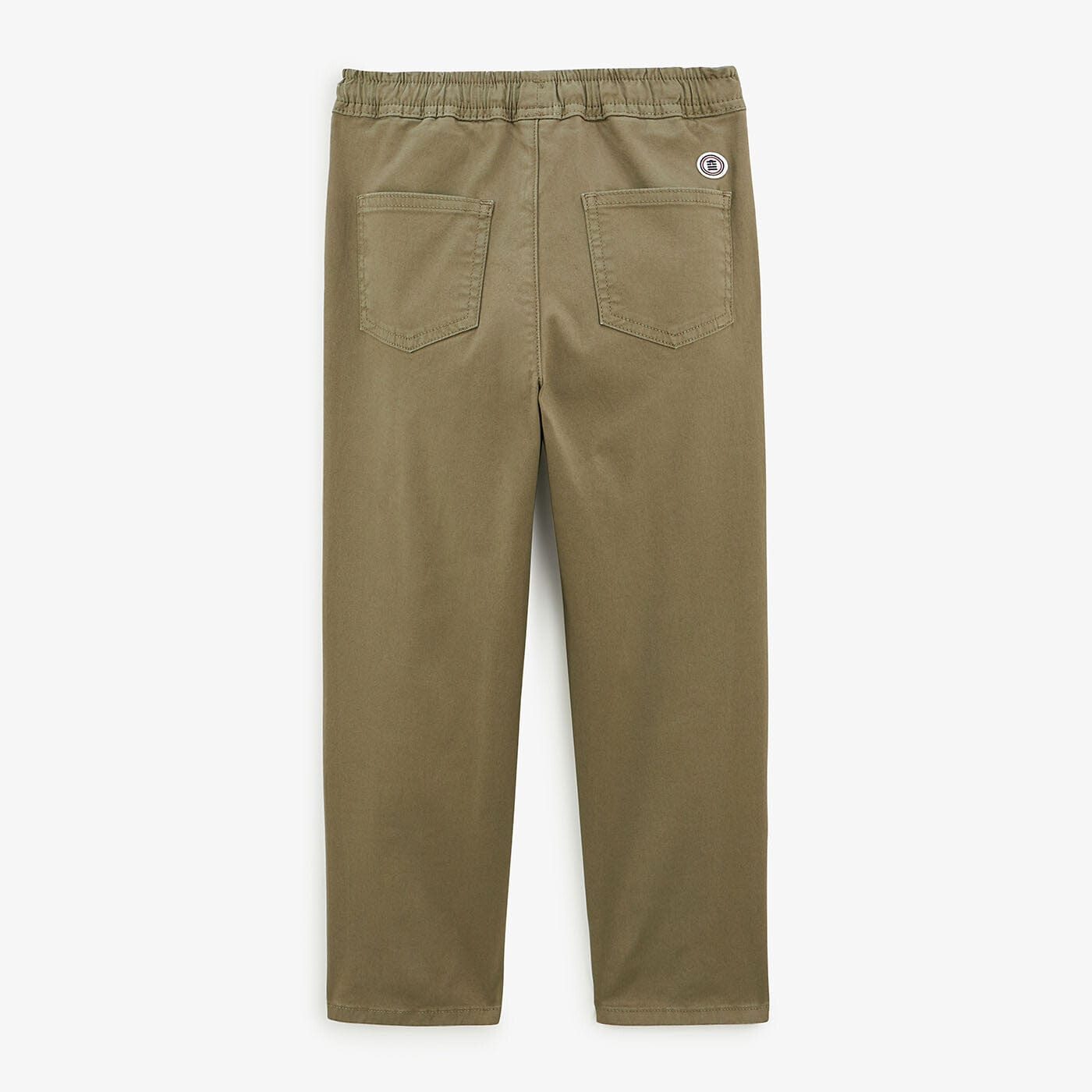 Chino 734 Junior con cintura elástica verde militar