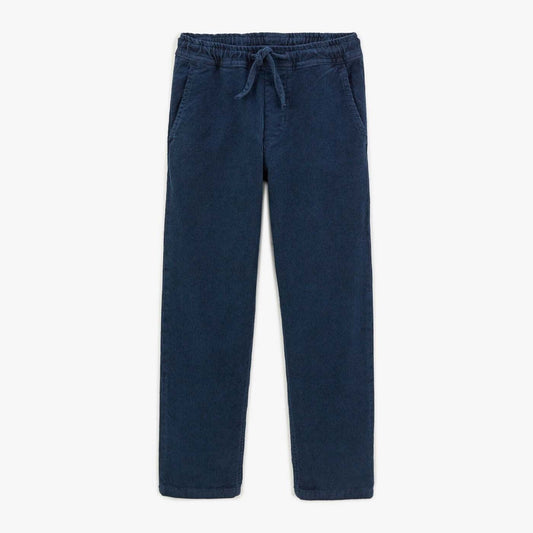 Pantalón chino de terciopelo 734 Junior con cintura elástica azul oscuro