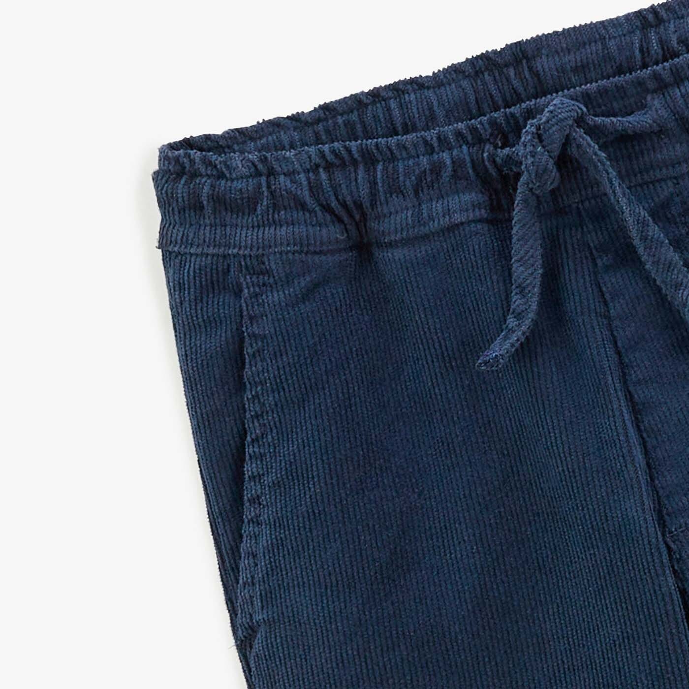 Pantalón chino de terciopelo 734 Junior con cintura elástica azul oscuro