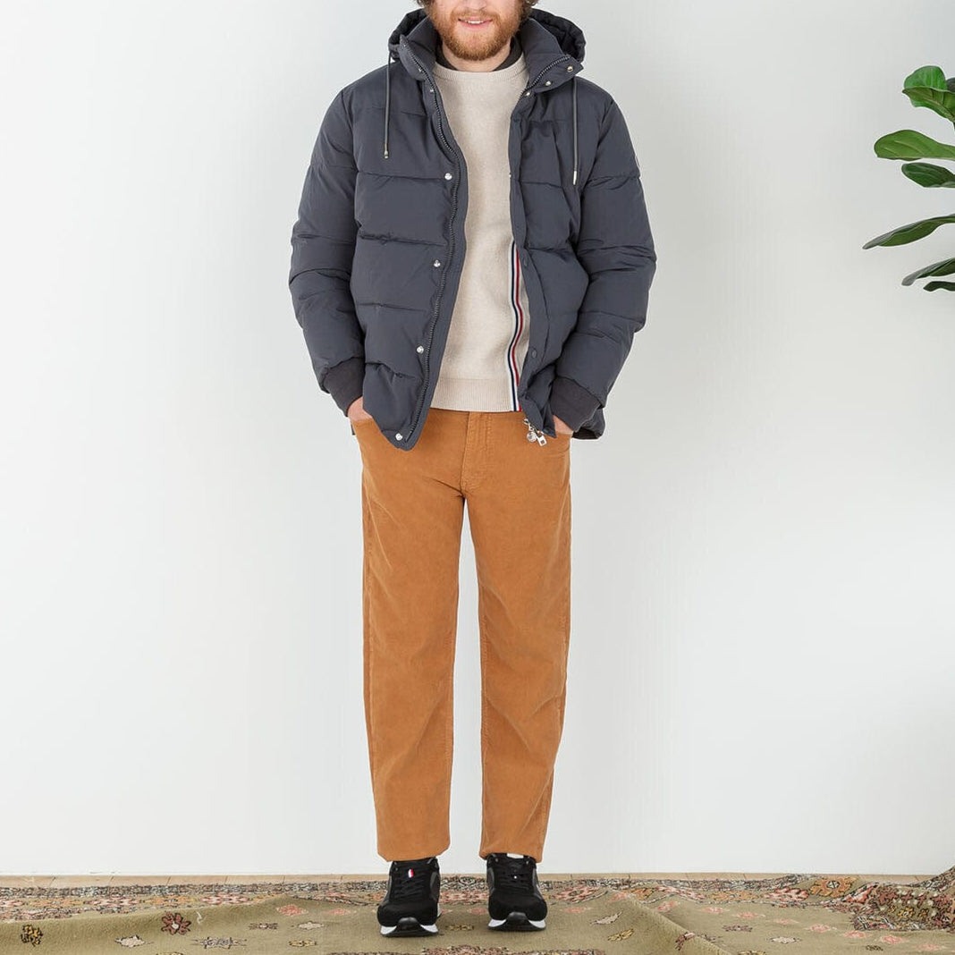 Chaqueta acolchada cálida para hombre Tignes gris antracita