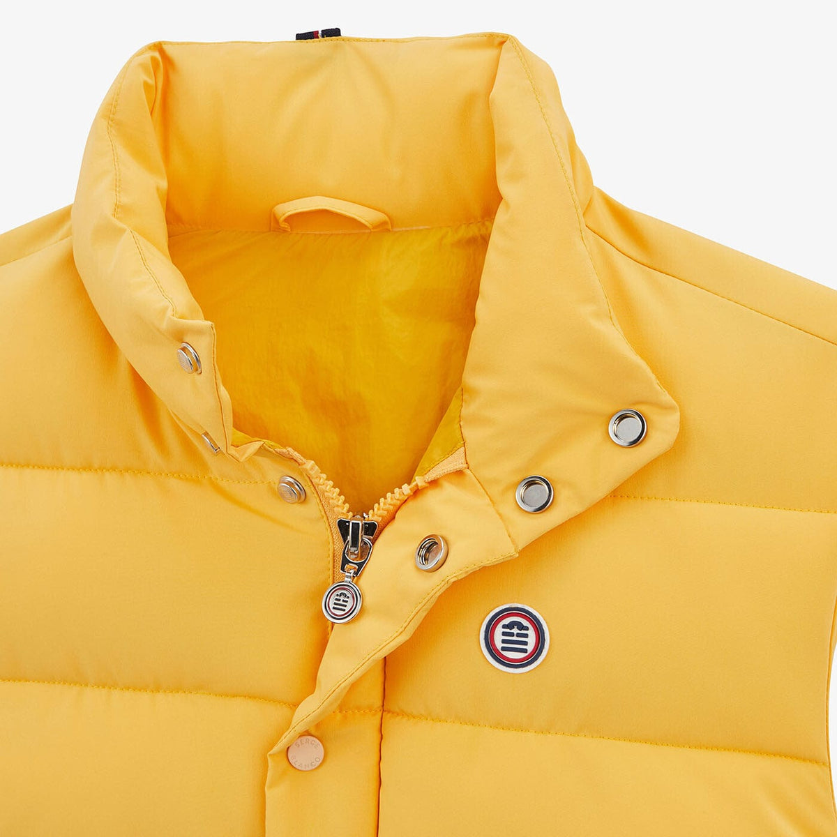 Chaqueta acolchada para hombre, color amarillo, sin mangas, estilo Morzine
