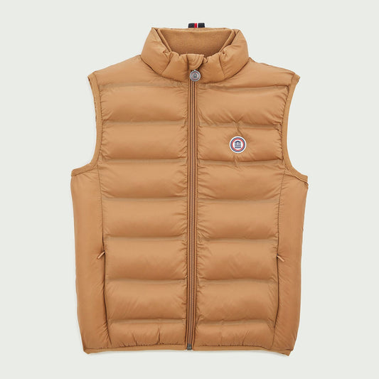 Chaqueta Piumino Junior sin mangas color camel
