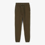 Pantalón de chándal de felpa cepillada marrón café de algodón para hombre SERGE BLANCO