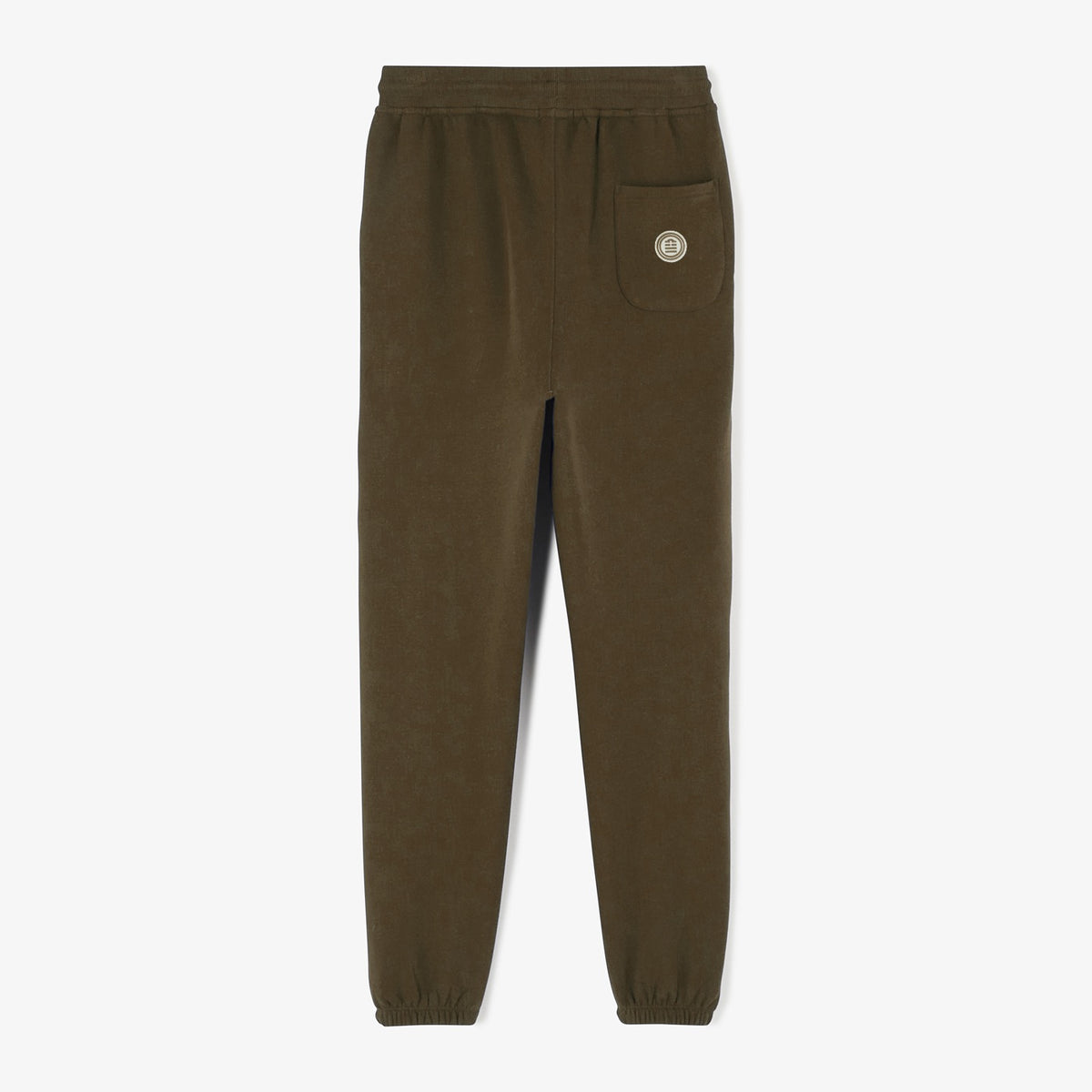 Pantalón de chándal de felpa cepillada marrón café de algodón para hombre SERGE BLANCO