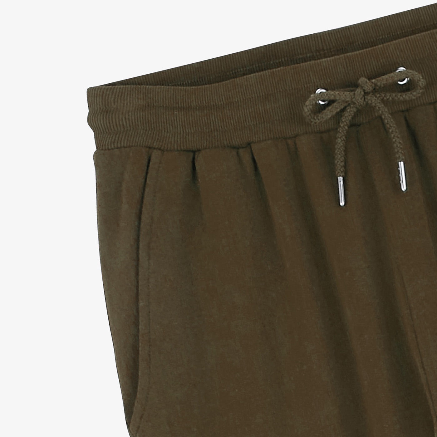 Pantalón de chándal de felpa cepillada marrón café de algodón para hombre SERGE BLANCO