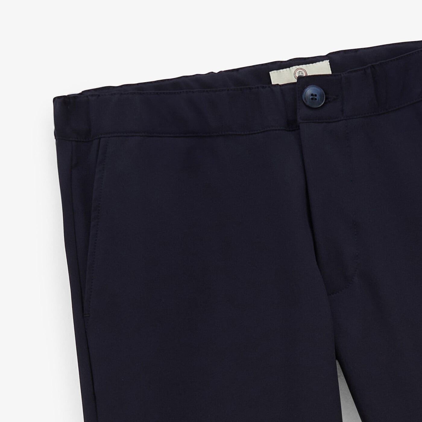 Pantalones elásticos con cintura elástica azul oscuro