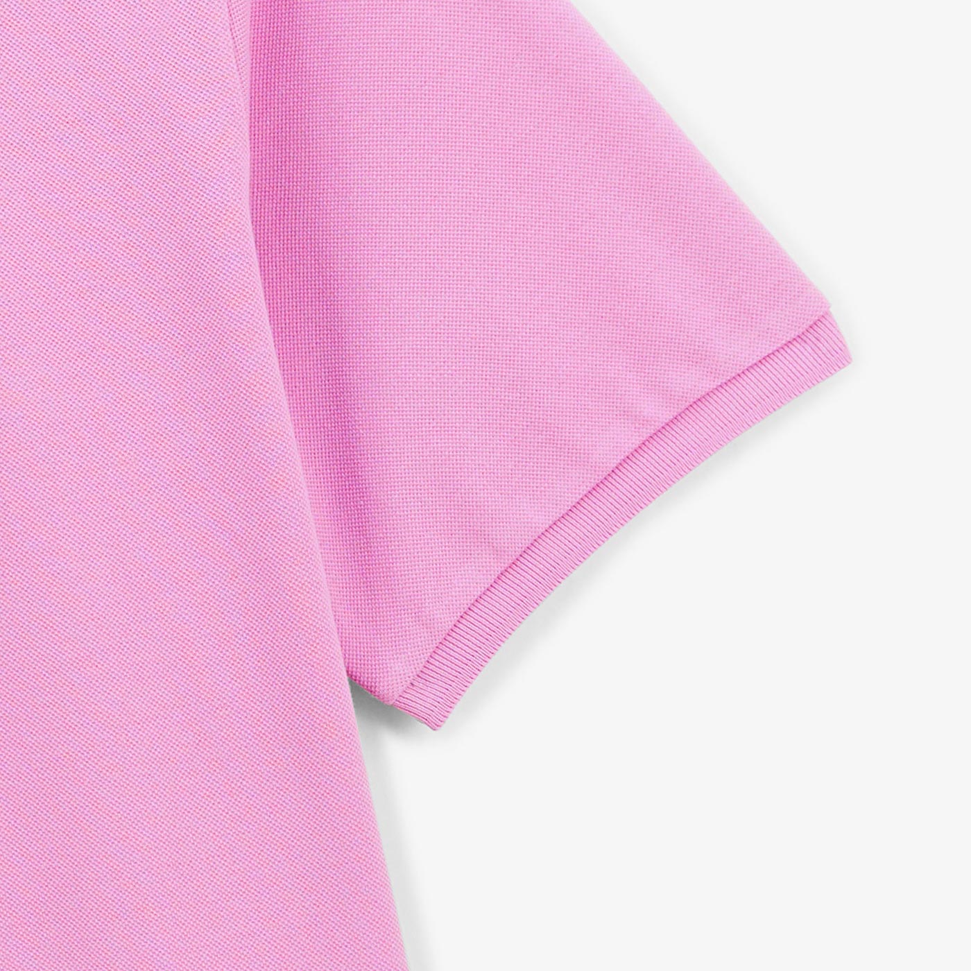 Polo de punto piqué de algodón Lucas rosa para hombre, sarga blanco