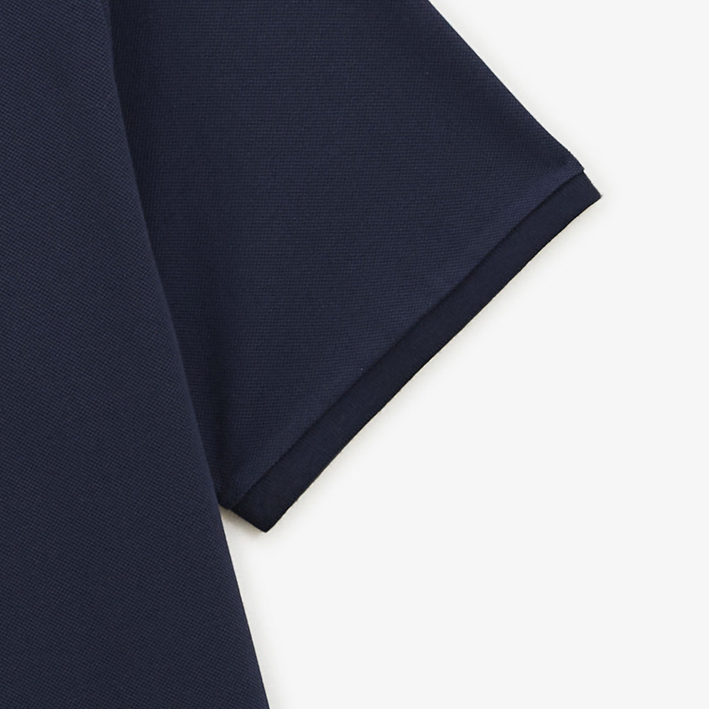 Polo piqué Lucas azul marino de algodón para hombre, sarga blanca