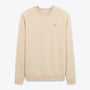 Jersey de cuello redondo liso, mayoritariamente de algodón beige SERGE BLANCO