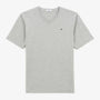 Camiseta de cuello redondo Theo de algodón gris jaspeado HOMBRE SERGE BLANCO