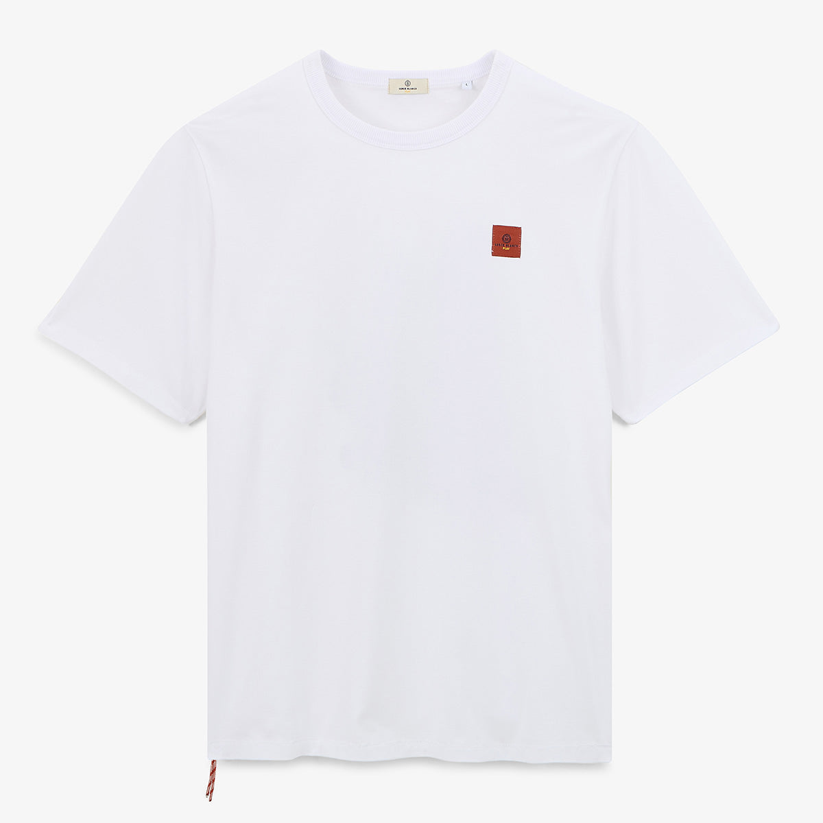 Camiseta de cuello redondo blanca de algodón con estampado de dragón en la espalda HOMBRE SERGE BLANCO