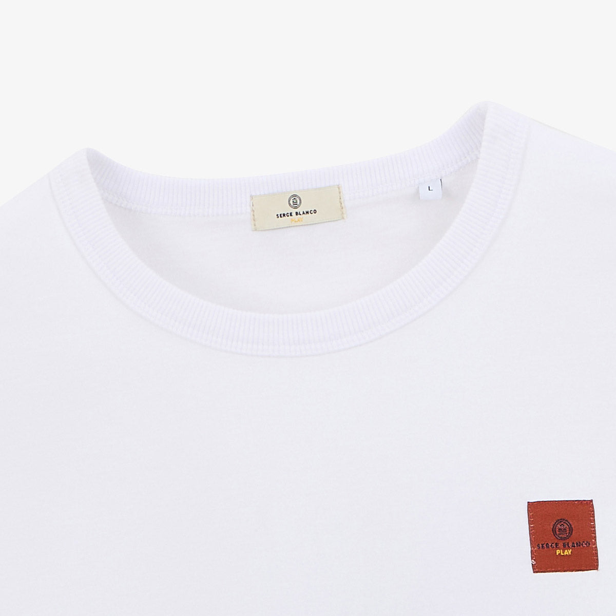 Camiseta de cuello redondo blanca de algodón con estampado de dragón en la espalda HOMBRE SERGE BLANCO