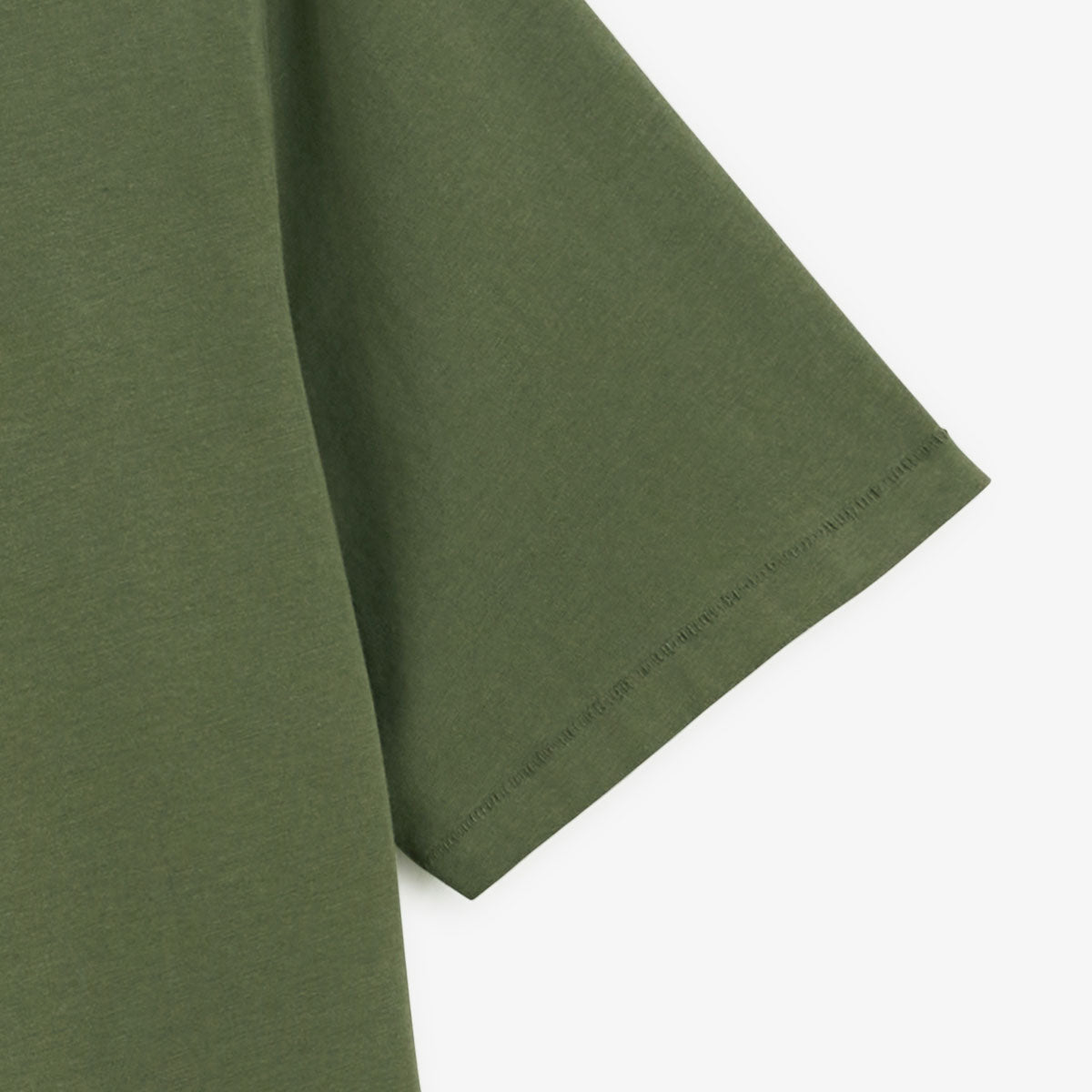 Camiseta de cuello redondo verde militar de algodón con estampado de pulpo en la espalda para hombre SERGE BLANCO