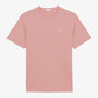 Camiseta de cuello redondo Theo de algodón rosa HOMBRE SERGE BLANCO