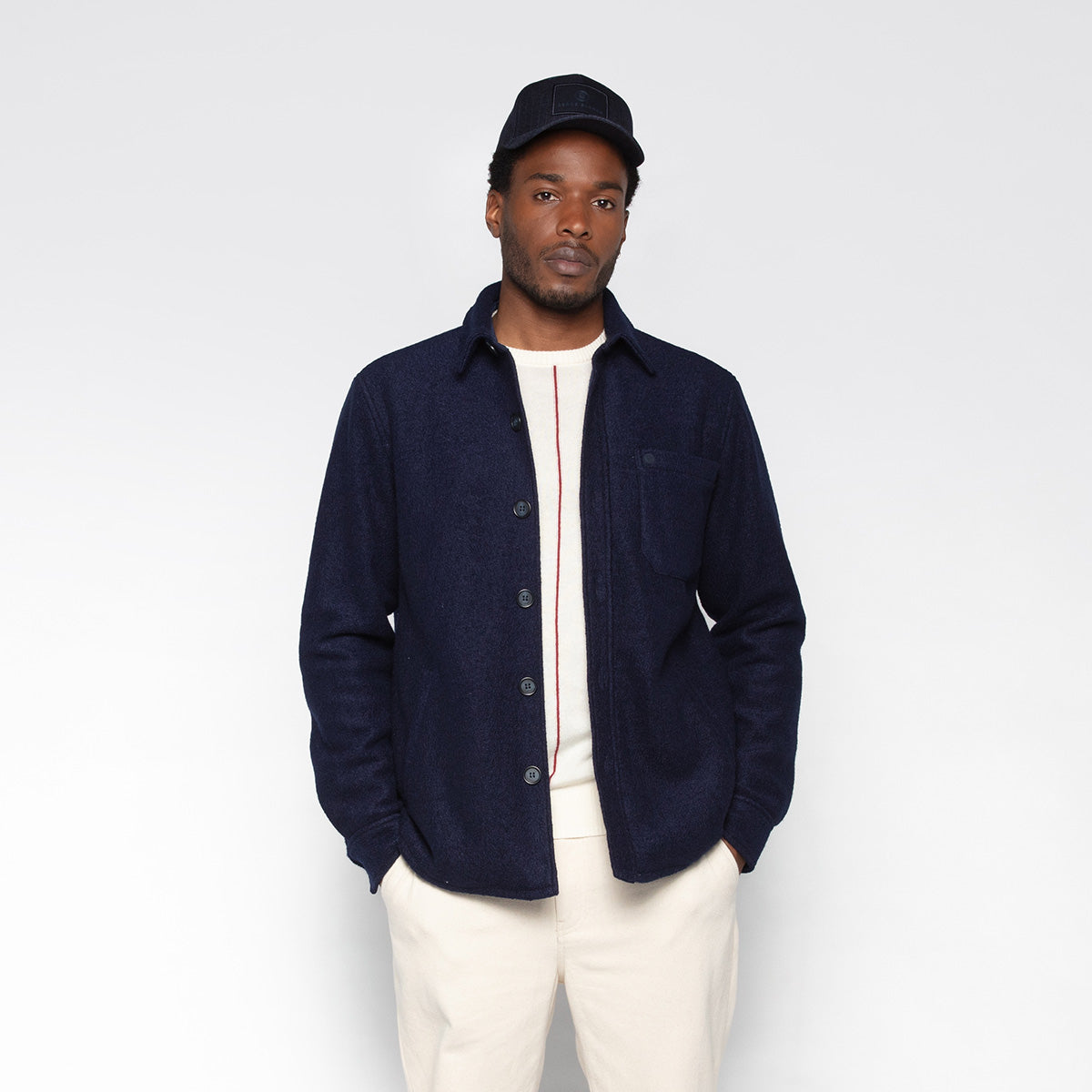 Chaqueta Trap azul marino para hombre SERGE BLANCO