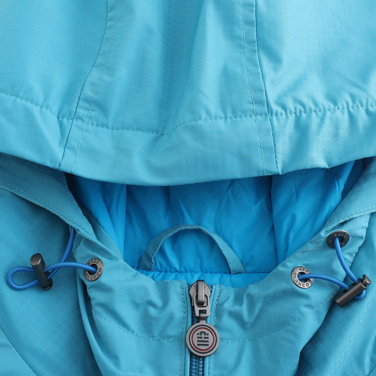 Chaqueta repelente al agua Doron turquesa para hombre, sarga blanco