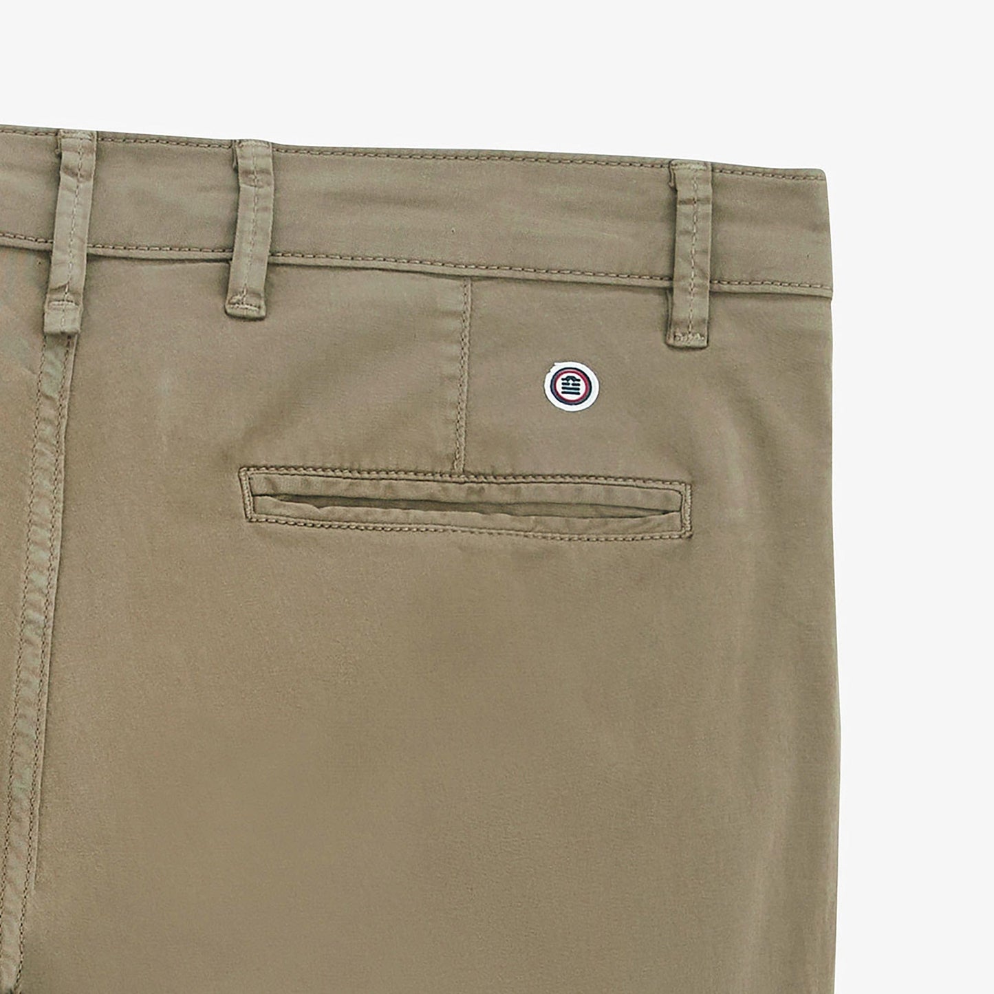 Bermudas 200 Verde militar Algodón elástico Hombre SERGE BLANCO