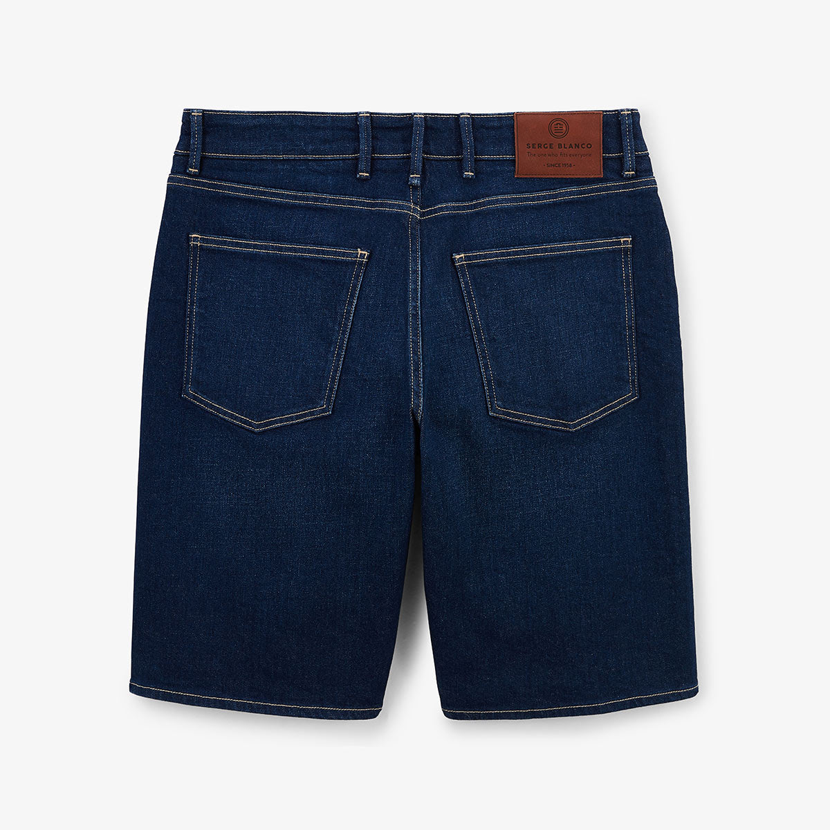 Bermudas 331 de denim elástico ajustado azul crudo HOMBRE SERGE BLANCO