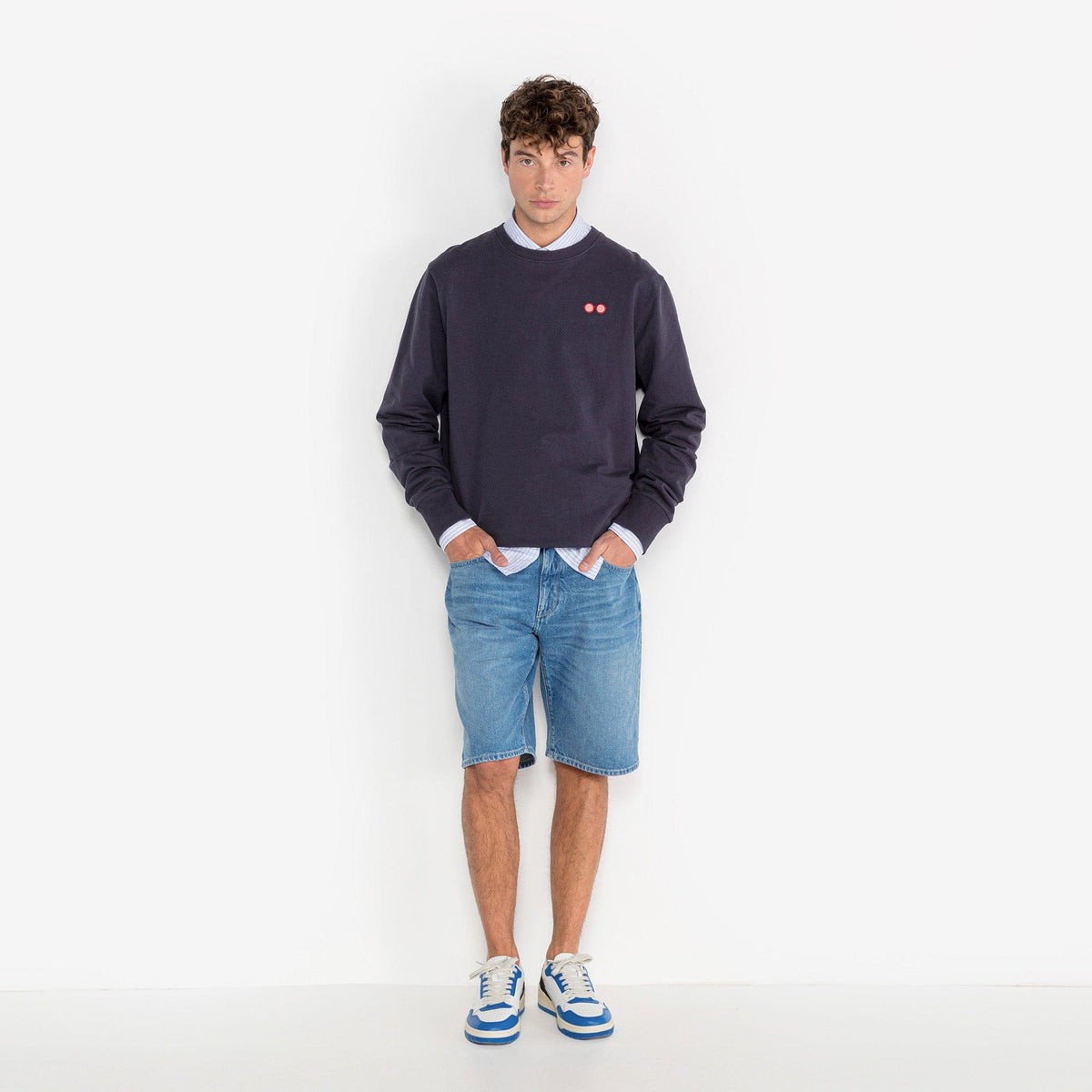 Bermudas 331 tapered stone blue para hombre Serge Blanco