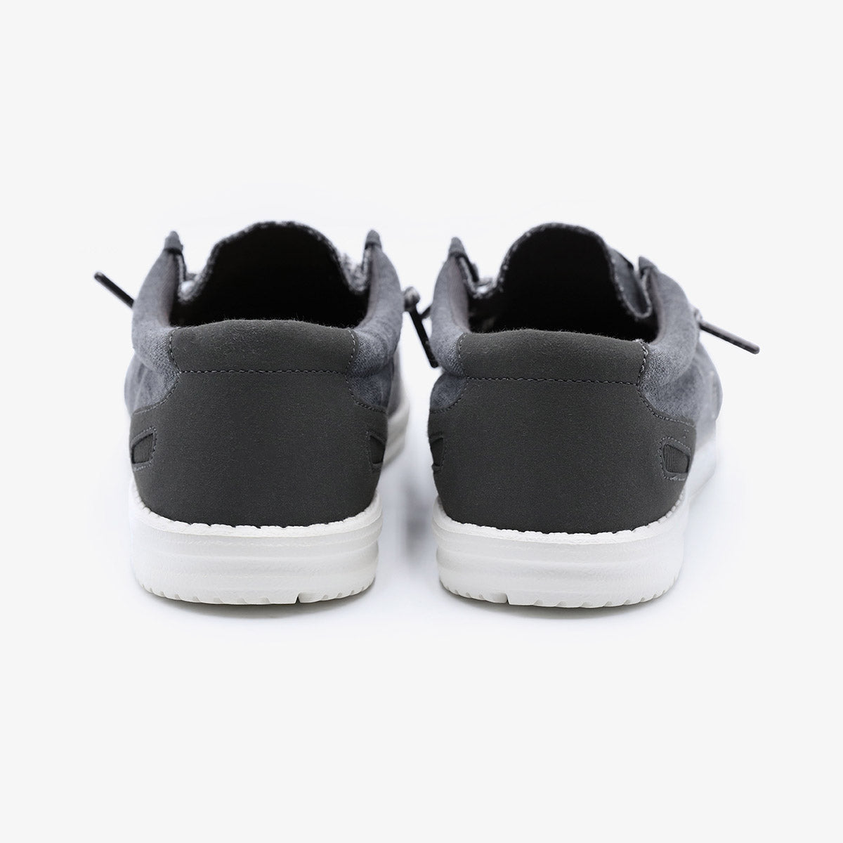 Zapatos náuticos Saint Jean de lona gris carbón para hombre SERGE BLANCO