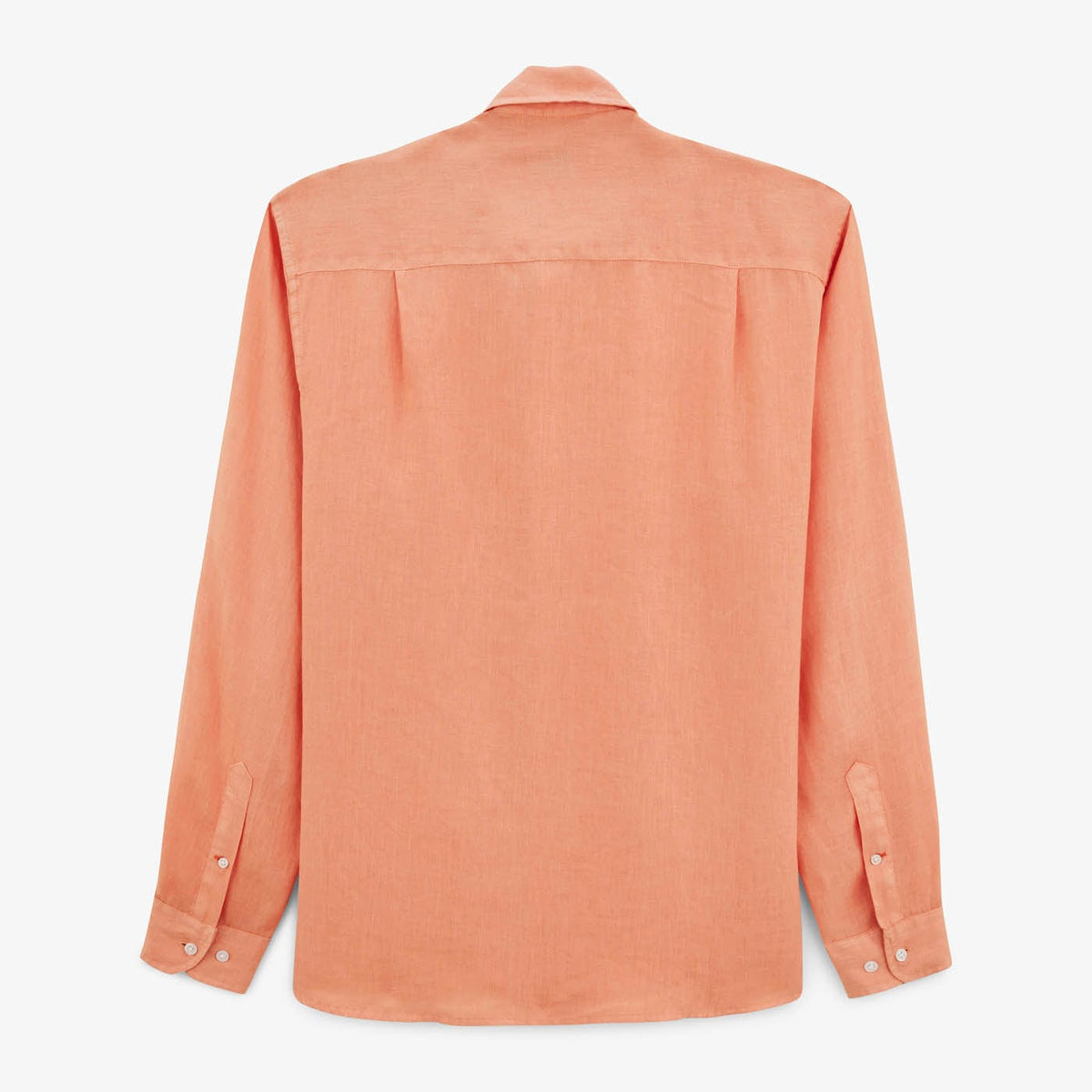 Camisa Charles de manga larga de lino coral para hombre SERGE BLANCO