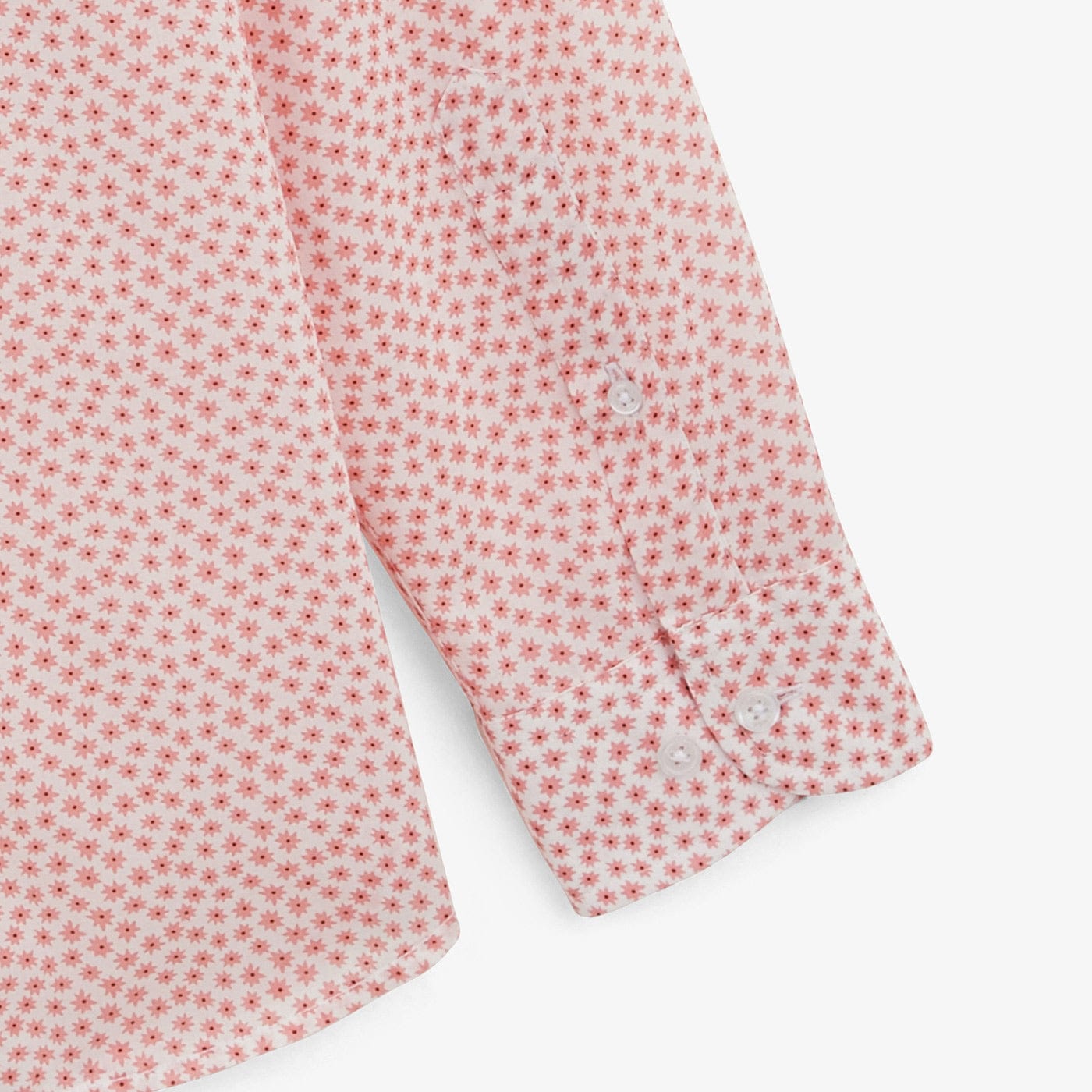 Camisa Charles de manga larga para hombre, de algodón, color coral con estrellas SERGE BLANCO