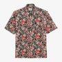 Camisa Clovis de manga corta color albaricoque con estampado floral para hombre SERGE BLANCO