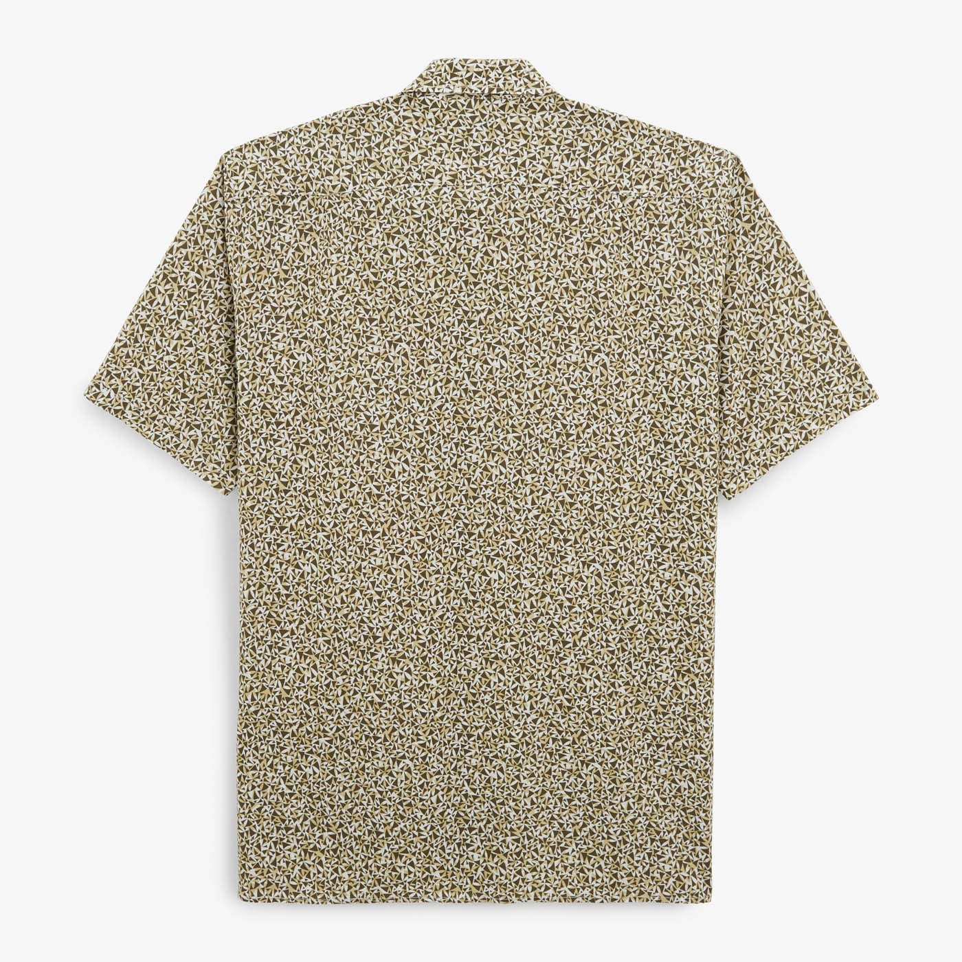 Camisa de manga corta para hombre con bolsillo en el pecho y estampado verde militar SERGE BLANCO