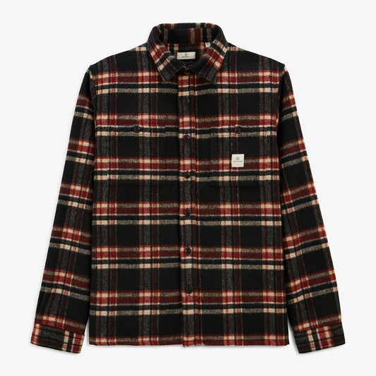 Camisa de manga larga a cuadros negra Clovis Play Hombre SERGE BLANCO