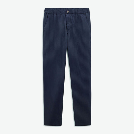 Pantalón chino 549 de algodón a rayas azul noche para hombre SERGE BLANCO