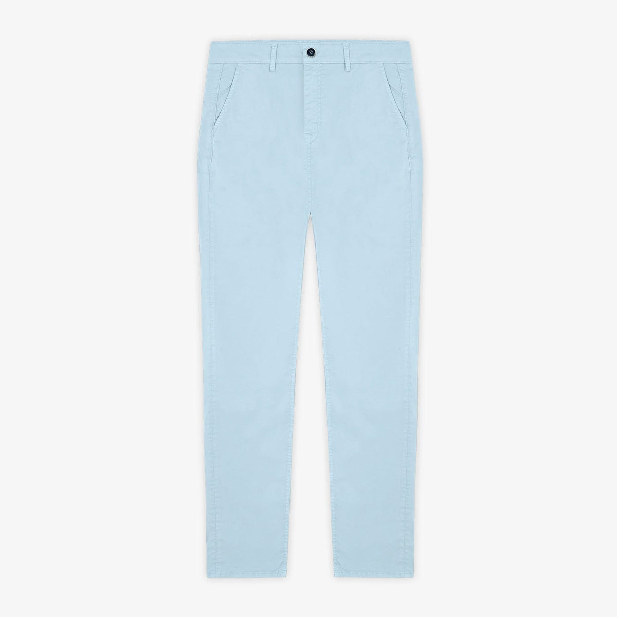 Chino 702 Corte cómodo de algodón azul cielo para hombre SERGE BLANCO