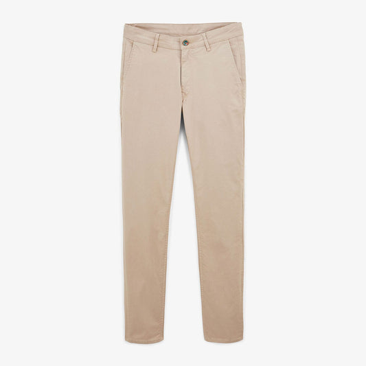 Pantalón chino 702 corte cómodo de algodón mastic para hombre SERGE BLANCO
