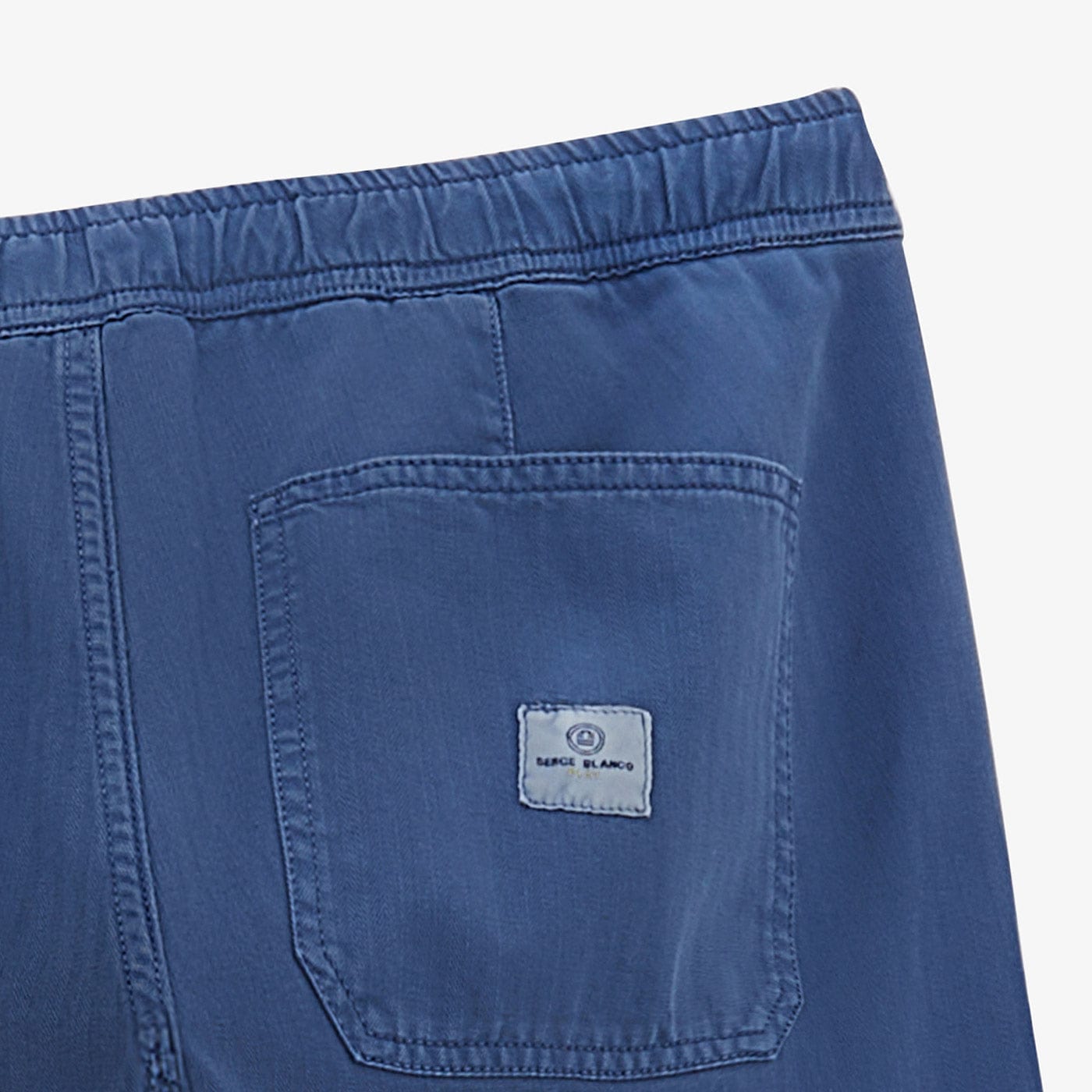 Chino 743 Elástico a cuadros azul Nation Hombre SERGE BLANCO