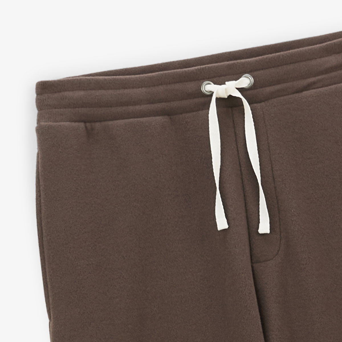 Pantalón de chándal elástico con cordón marrón ébano Paolo Hombre SERGE BLANCO