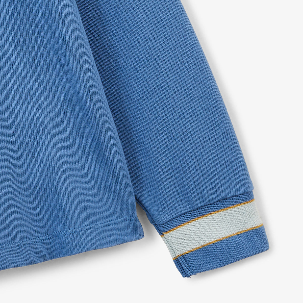 Camiseta de rugby para niño, manga larga, de algodón azul Lior Homme SERGE BLANCO