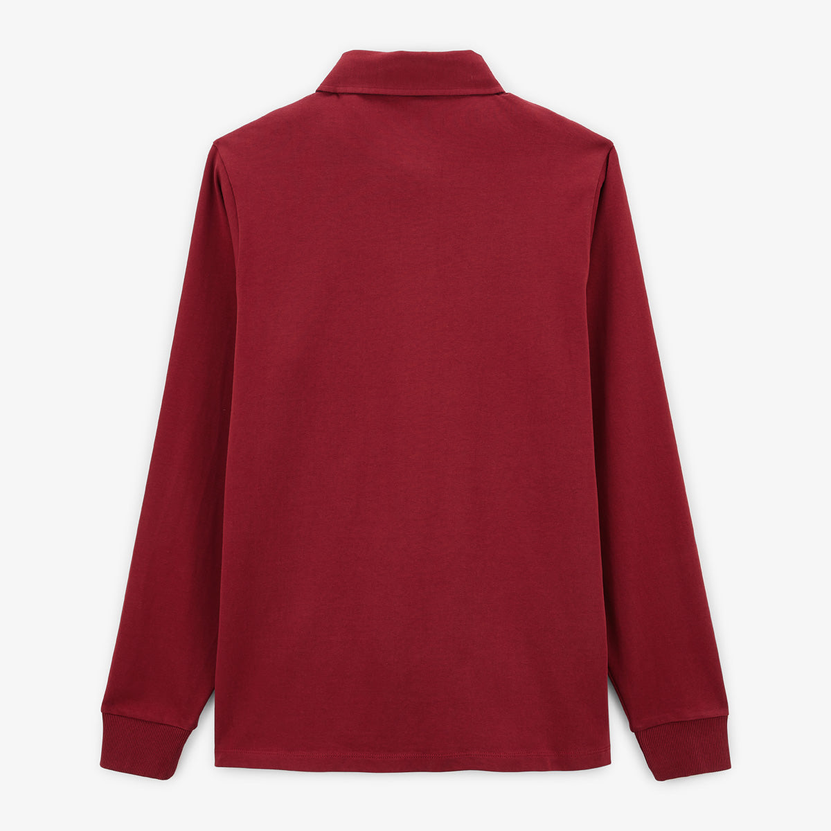 Camiseta de rugby de manga larga de algodón rojo merlot Lio Hombre SERGE BLANCO