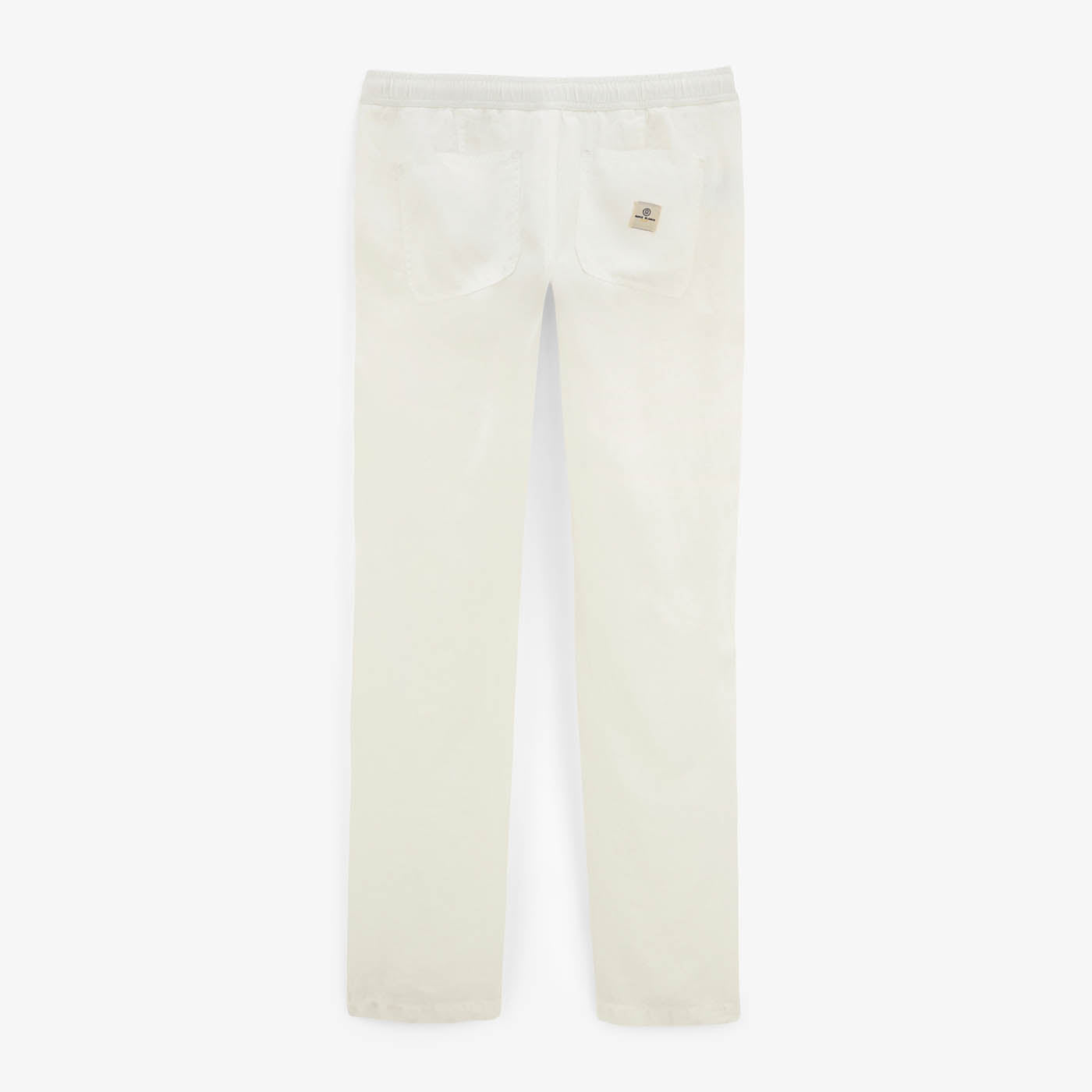 Pantalón 743 de lino con cintura elástica blanco Latte Hombre SERGE BLANCO