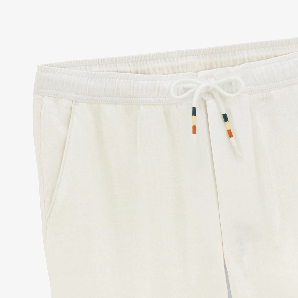 Pantalón 743 de lino con cintura elástica blanco Latte Hombre SERGE BLANCO