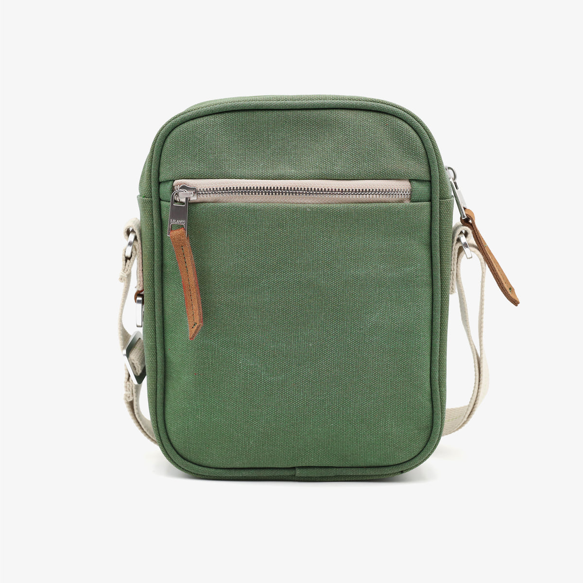 Bolsa pequeña con fuelle verde militar SERGE BLANCO