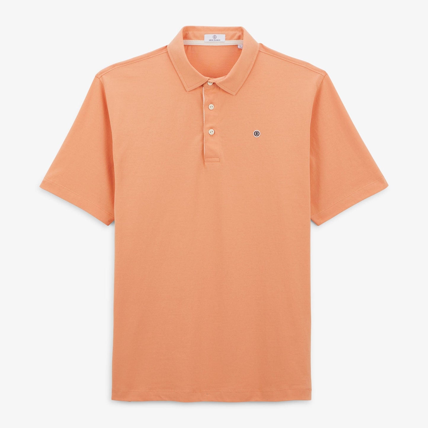 Polo de rugby de manga corta Lyes en jersey de algodón coral para hombre SERGE BLANCO