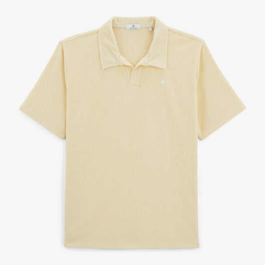 Polo de manga corta Lane de rizo de algodón Latte para hombre SERGE BLANCO