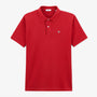 Polo de manga corta Lucas de algodón rojo para hombre SERGE BLANCO