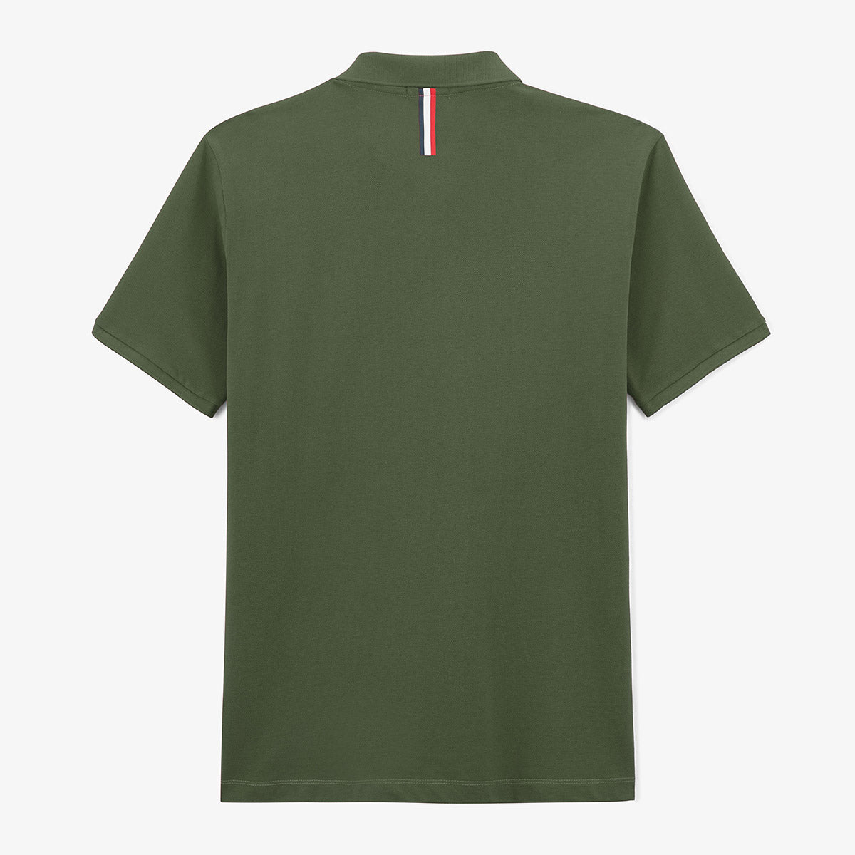 Polo de manga corta Lucas de algodón verde militar corte holgado para hombre SERGE BLANCO
