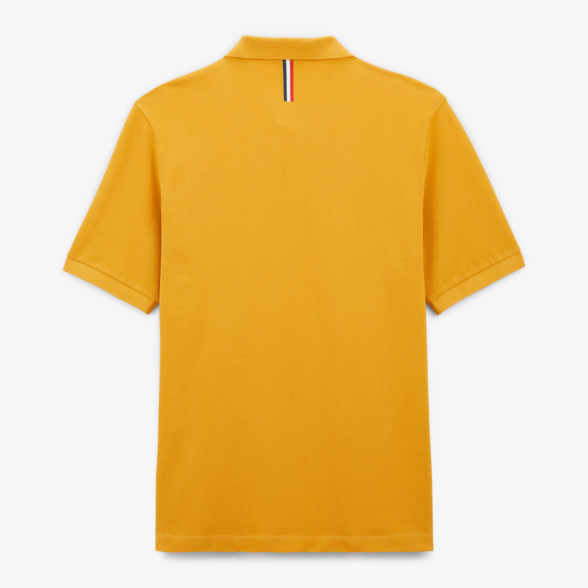 Polo de manga corta de algodón piqué Lucas amarillo dorado para hombre SERGE BLANCO